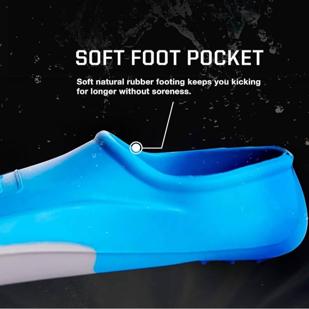 Speedo Unisex Adult Swim Training Fins, Men’s 7-8, women’s 8.5-9.5 - Picture 4 of 8
